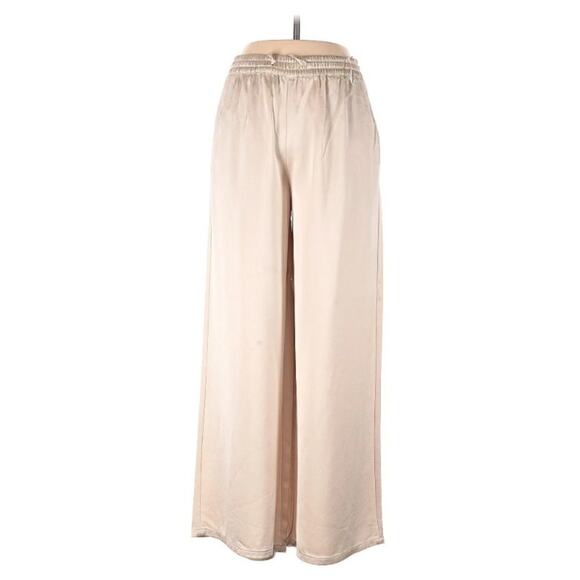 Interdee Paris Cream/Champagne Satin Wide Leg Pants - S - Picture 1 of 2